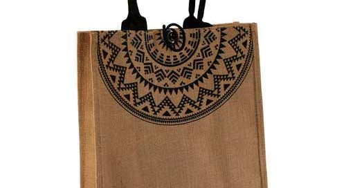 bolsa de tela + yute impresion