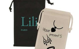 set bolsas de tela + joyeria blanca y negra